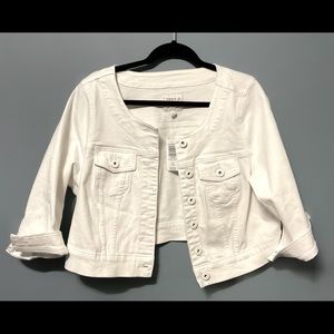 Torrid White Denim Jacket - Size 1 (14-16)
